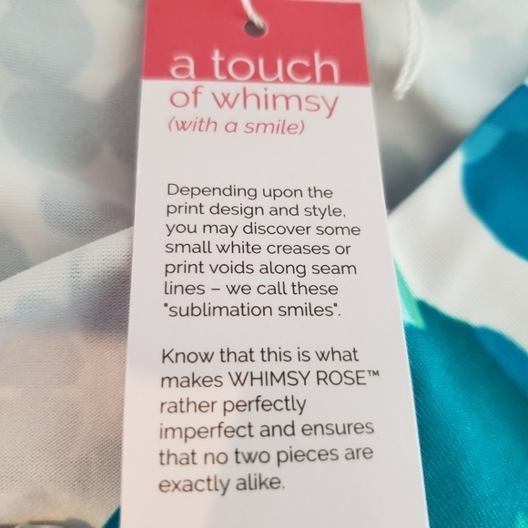 New Reversible Front Back Silky Skirt Whimsy Rose Brenda Pome turqoise, small - Picture 11 of 11